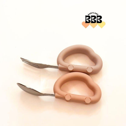 [預購] BBB Babycare 車車不銹鋼環狀學習叉匙套裝