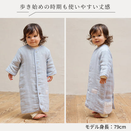 日本製｜6way 六重紗柔軟嬰兒睡袋｜姓名刺繡