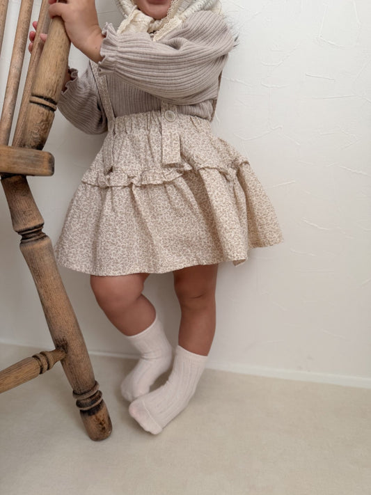 韓國童裝｜田園風碎花吊帶包屁裙MM08