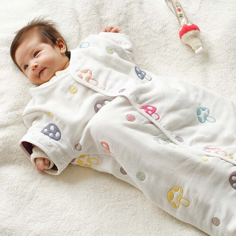 日本製｜6way 六重紗幼兒睡袋｜可拆卸袖｜姓名刺繡