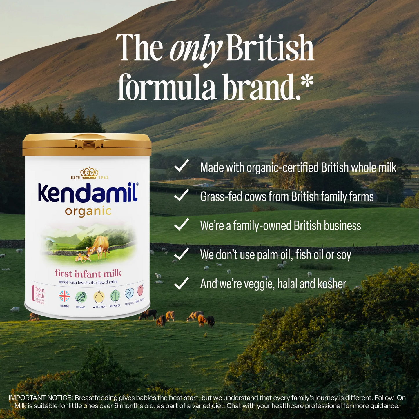 英國直送｜Kendamil Organic First Infant Milk 800g