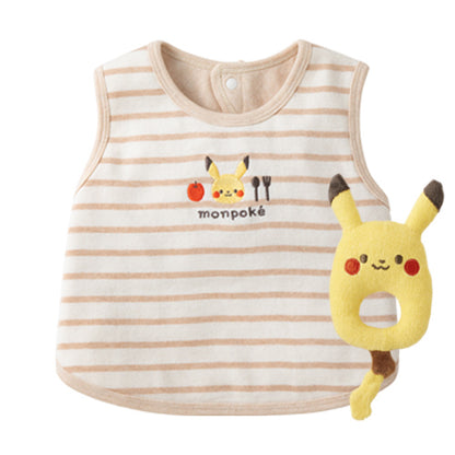 日本直送｜Monpoke比卡超純棉保暖背心+搖鈴禮盒套裝￼
