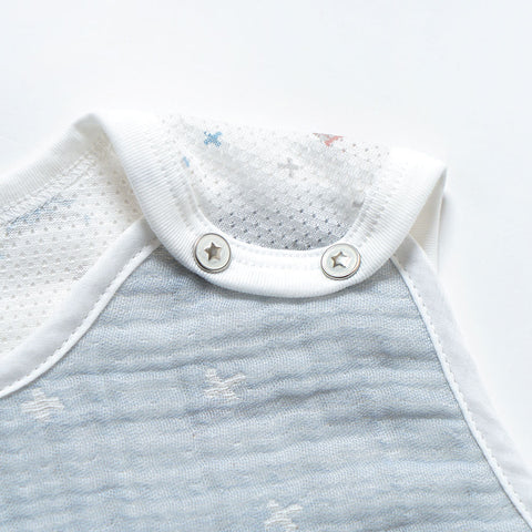 日本製｜10mois PATTO MOTTO COOL minori 嬰兒睡袋（附網面）Blue House