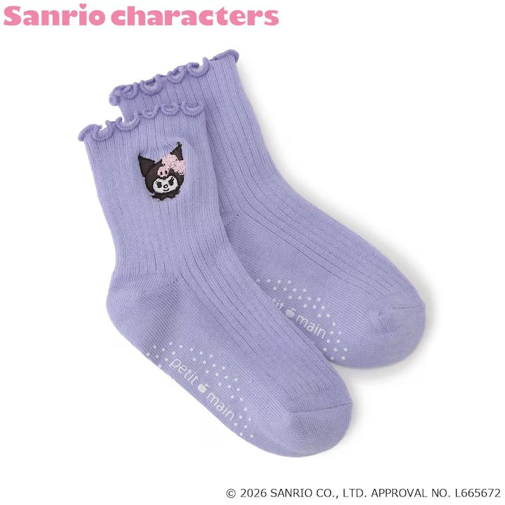 日本童裝｜Petit Main Sanrio刺繡防滑襪仔｜4款可選