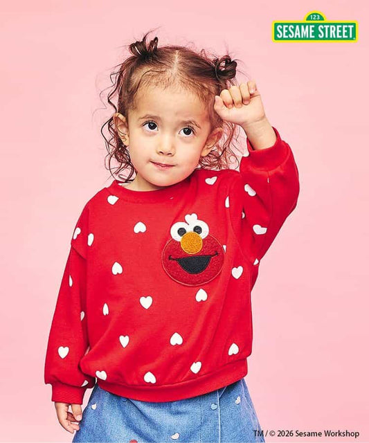 日本童裝｜芝麻街全花紋口袋衛衣