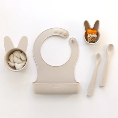 韓國製｜ROCOU副食品初學者套裝｜獨家超迷你圍兜