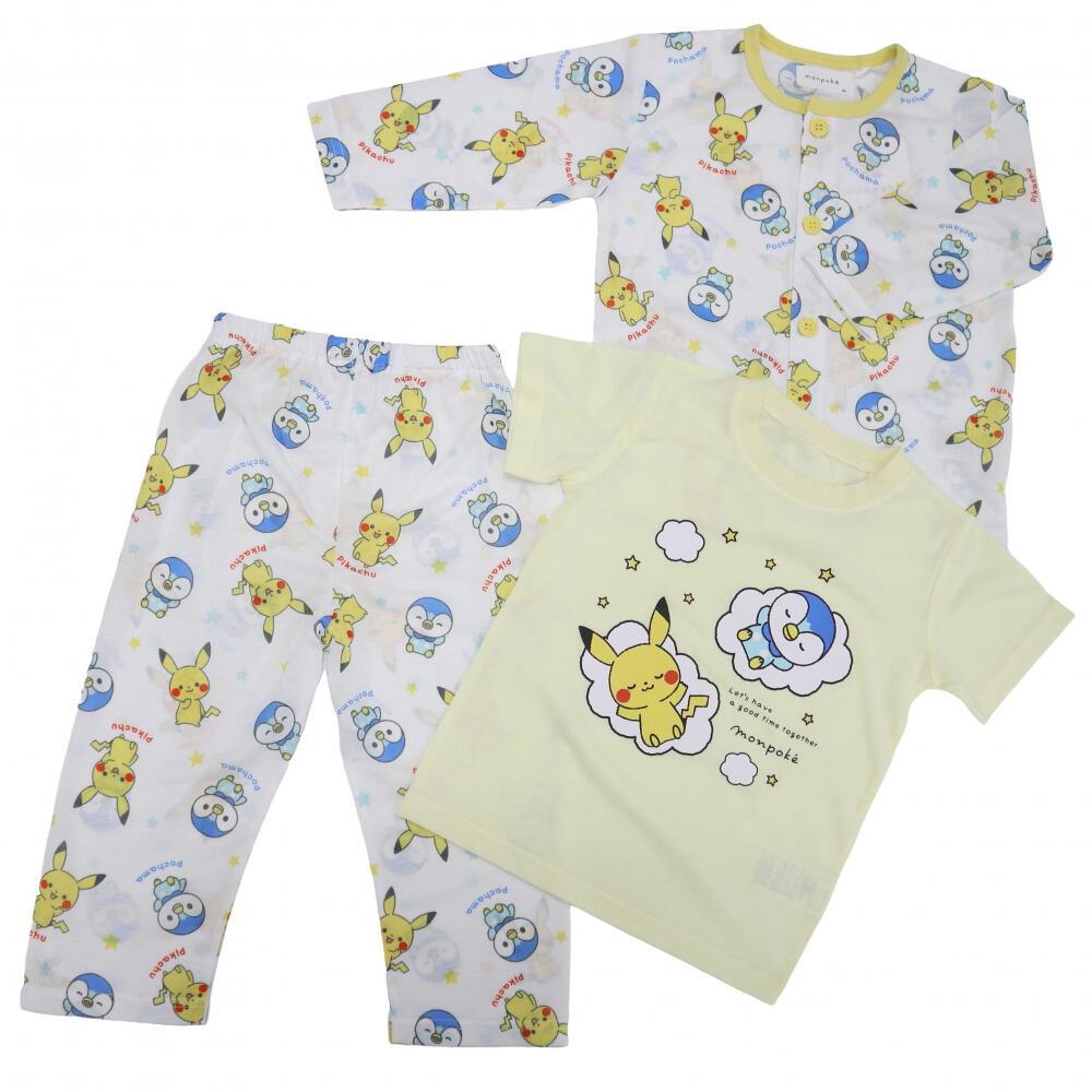 2026 新品｜Monpoke 長袖前開睡衣+短袖T恤套裝