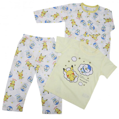 2026 新品｜Monpoke 長袖前開睡衣+短袖T恤套裝