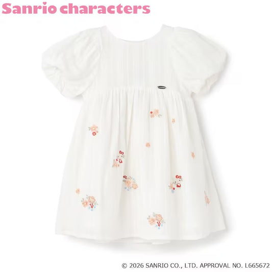 日本童裝｜Petit Main Sanrio泡泡袖連身裙