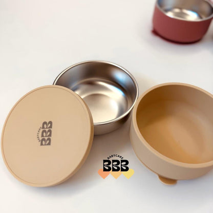 [預購] BBB Babycare Stainless Steel Suction Bowl with Lid 有蓋不鏽鋼吸盤碗