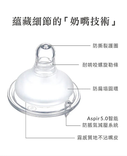 現貨蘊蜜鉑金全齡適用 270ml/9oz PPSU寬口防脹氣奶瓶（杏茶）