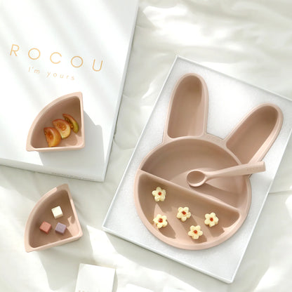 韓國製｜ROCOU副食品分隔盤—兔兔專用款🐰