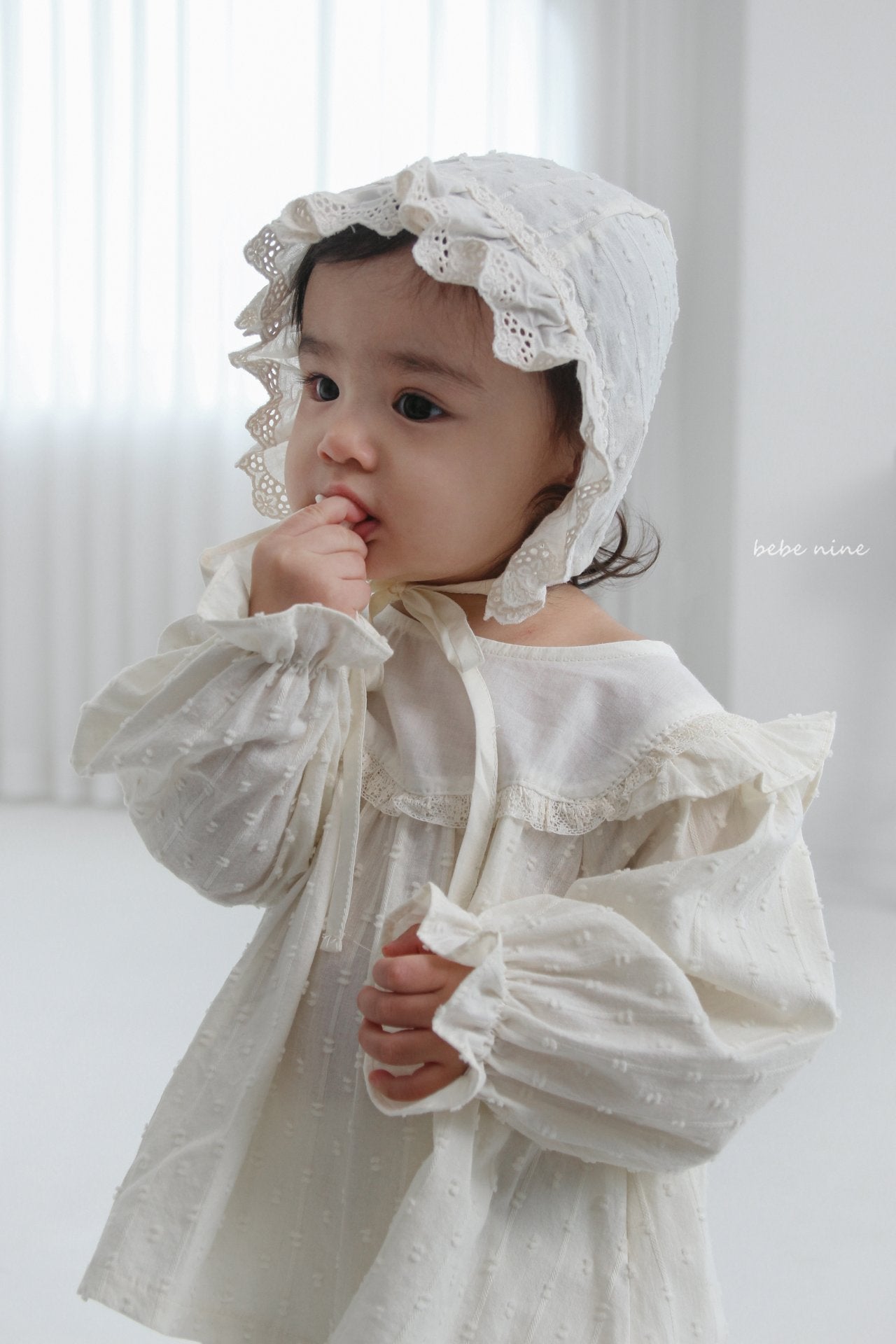 韓國童裝｜立體波點蕾絲套裝 BN08