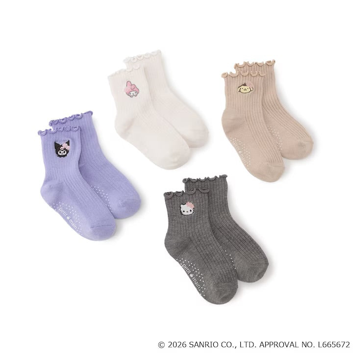 日本童裝｜Petit Main Sanrio刺繡防滑襪仔｜4款可選