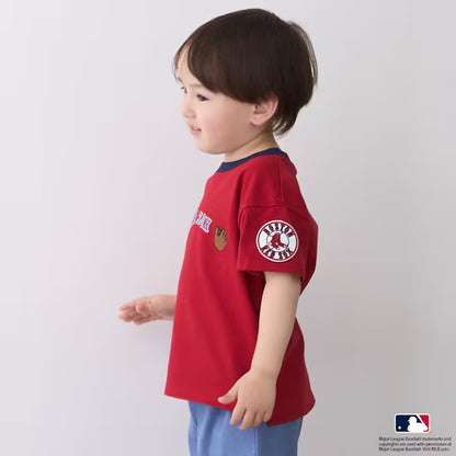 日本童裝｜Petit Main MLB 徽章T恤