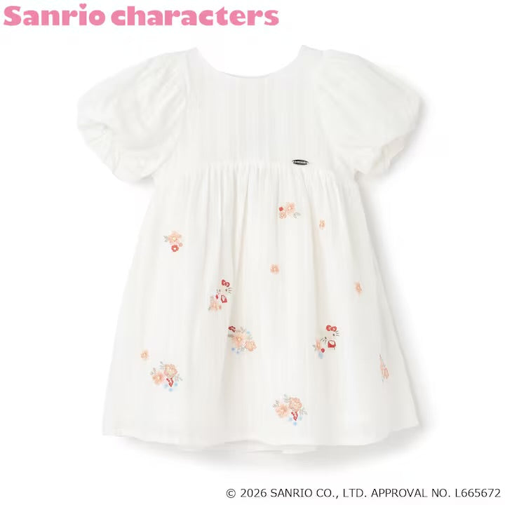 日本童裝｜Petit Main Sanrio泡泡袖連身裙
