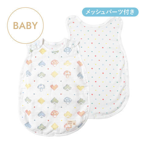 日本製｜10mois PATTO MOTTO COOL minori 嬰兒睡袋（附網面）Mushroom