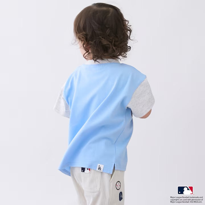 日本童裝｜Petit Main MLB 徽章T恤