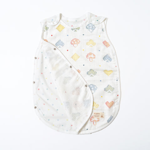 日本製｜10mois PATTO MOTTO COOL minori 兒童睡袋（附網面) Mushroom