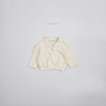 韓國童裝｜氣質荷葉領 Polo 衛衣 BN25