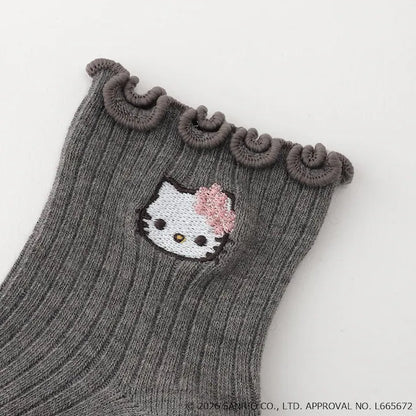日本童裝｜Petit Main Sanrio刺繡防滑襪仔｜4款可選