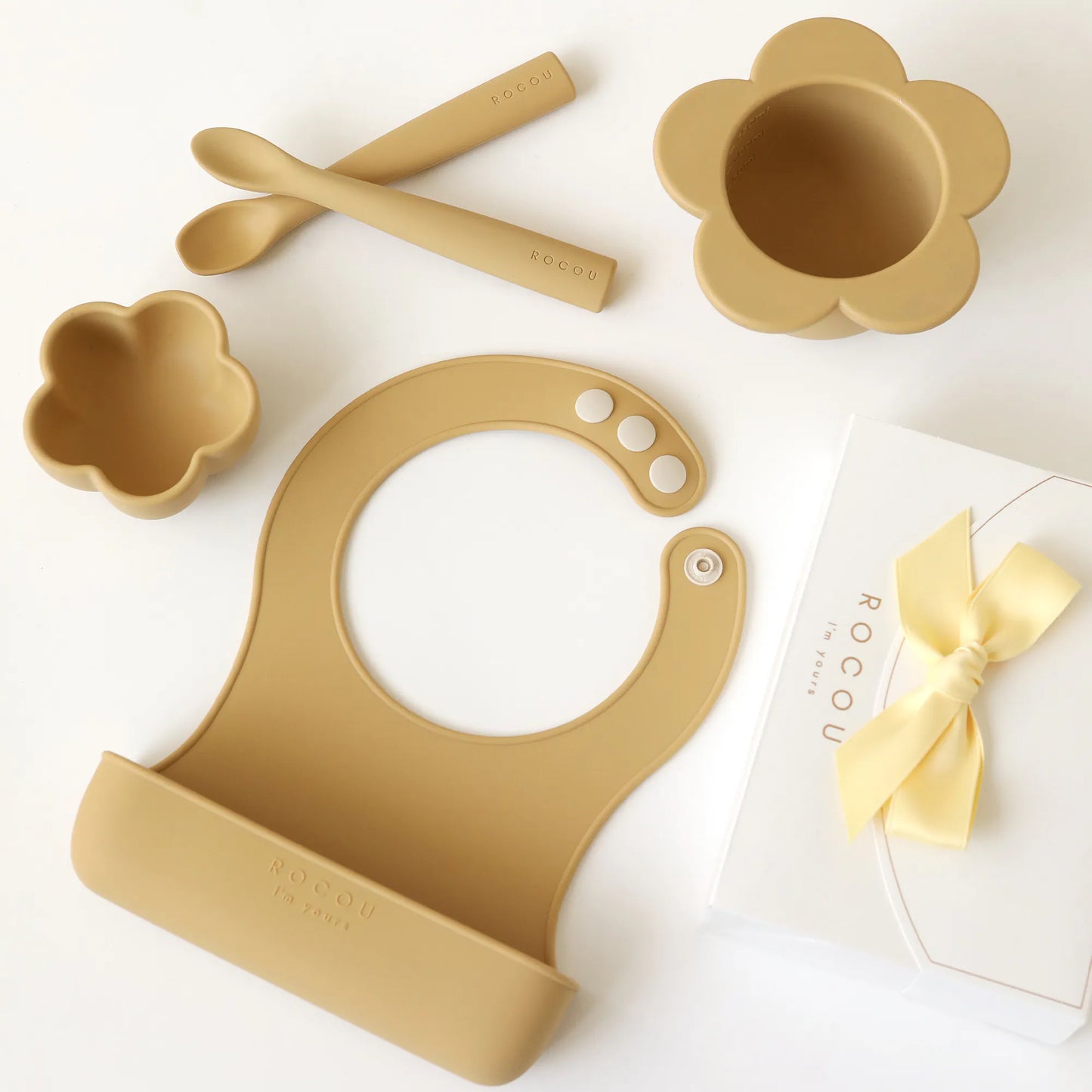 韓國製｜ROCOU副食品初學者套裝｜獨家超迷你圍兜