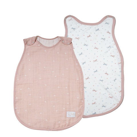 日本製｜10mois PATTO MOTTO COOL minori 嬰兒睡袋（附網面）Pink House