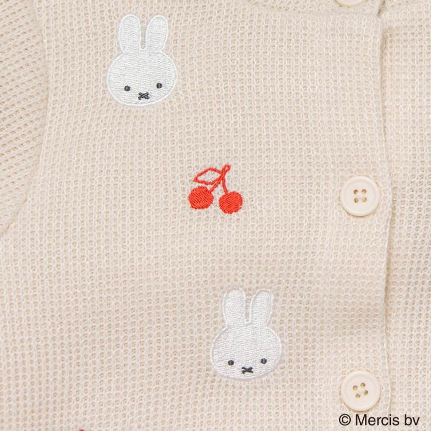 Miffy&Boris 櫻桃羅紋針織外套-Miffy