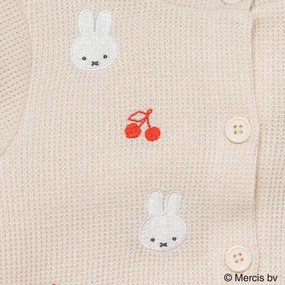 Miffy&Boris 櫻桃羅紋針織外套-Miffy