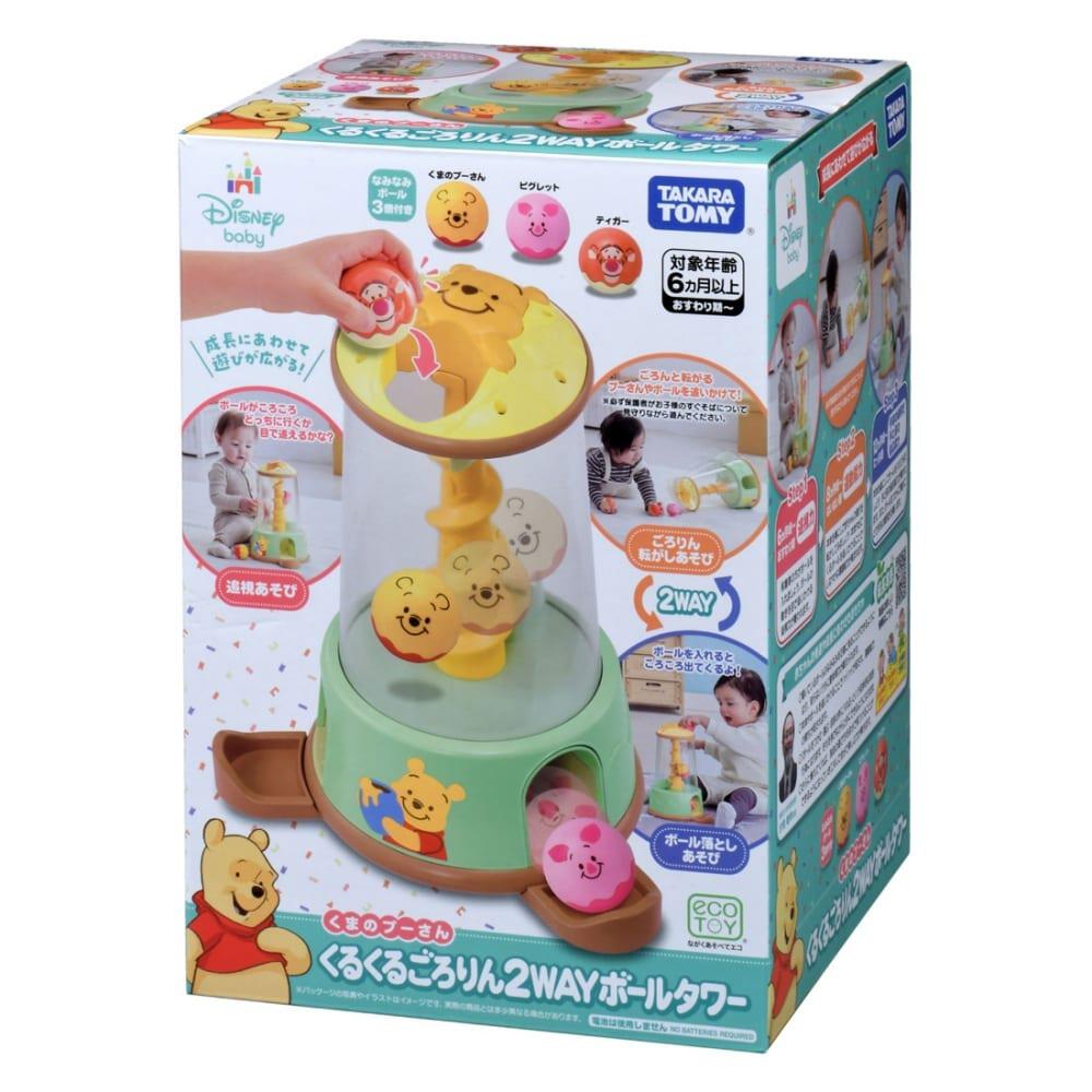 日本玩具｜Disney 2way小熊維尼滾球塔