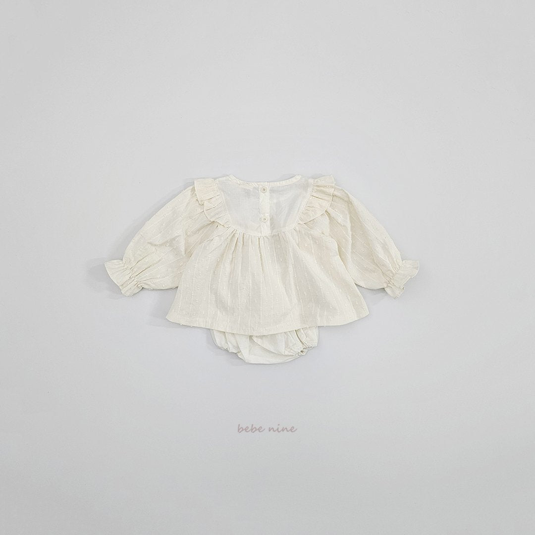 韓國童裝｜立體波點蕾絲套裝 BN08