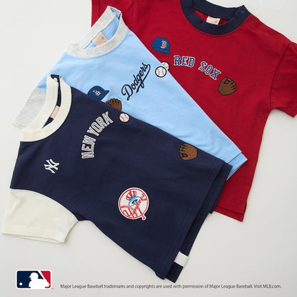 日本童裝｜Petit Main MLB 徽章T恤