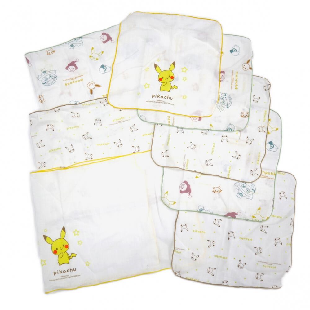 日本直送｜Monpoke嬰兒沐浴紗巾套裝8入